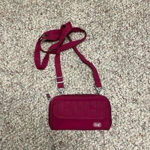 Lug Pink Crossbody Wallet